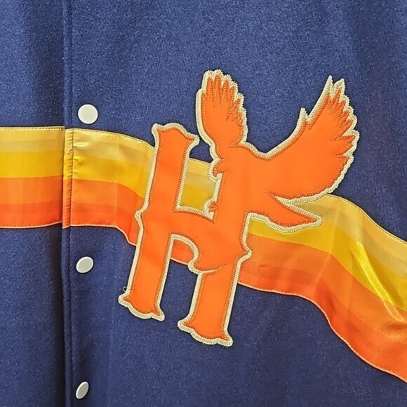 Houston Black Eagles Negro League Varsity Bomber Jacket Coat Size 4XL NWT - Picture 4 of 8